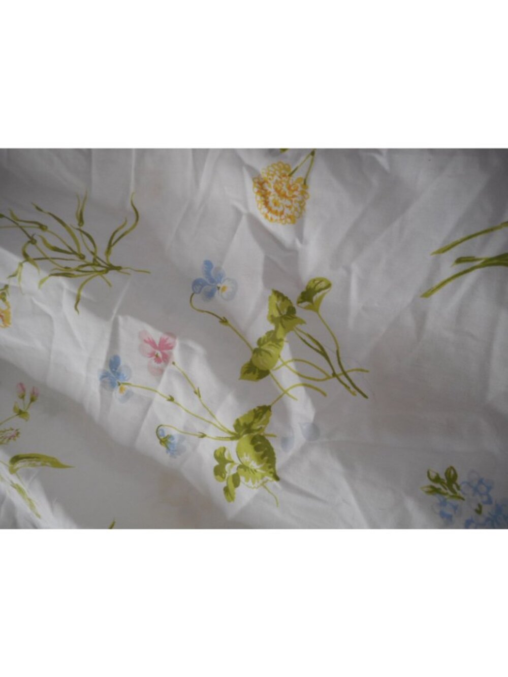 Vintage Multi color Floral Full Double Bed Sheet - Picture 3 of 6